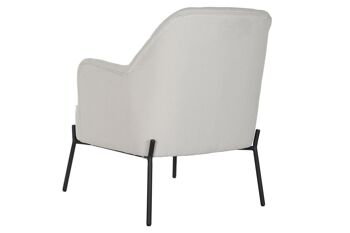 FAUTEUIL METAL POLYESTER 65X73X79,5 BEIGE MB207892 6