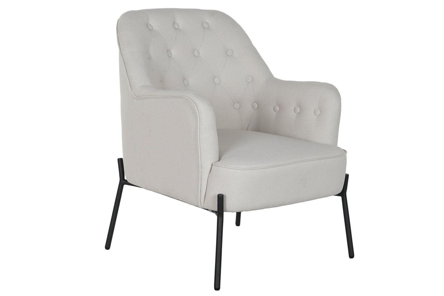 SILLON POLIESTER METAL 65X73X79,5 BEIGE MB207892