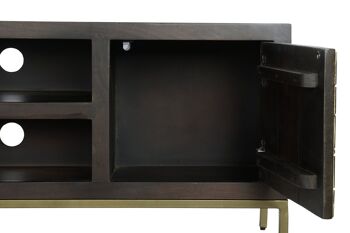 MEUBLE TV MÉTAL ACACIA 140X40X55 MARRON MB207543 4