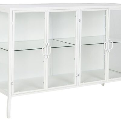 BUFFET VETRO METALLO 120X40X81 BIANCO MB208106