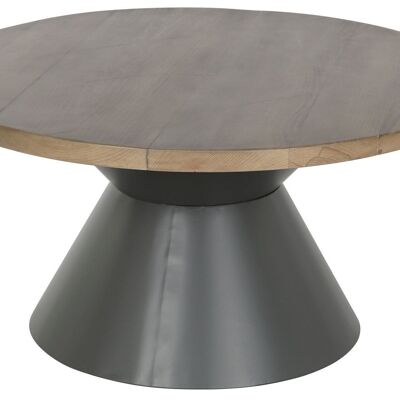 COFFEE TABLE METAL MDF 80X80X40 BLACK MB208115