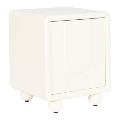 NIGHT TABLE MDF 45X40X55 1 DOOR 3D WHITE MB208136