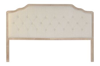 TÊTE DE LIT LIN RUBBERWOOD 160X10X120 BEIGE MB208216 1