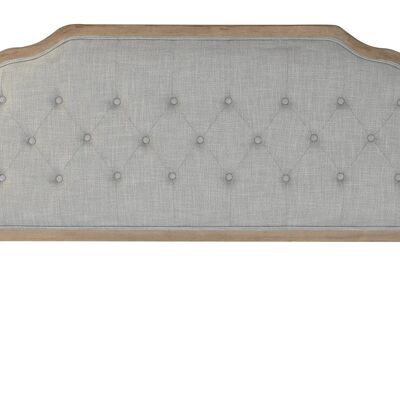 TÊTE DE LIT LIN RUBBERWOOD 160X10X120 GRIS MB208217