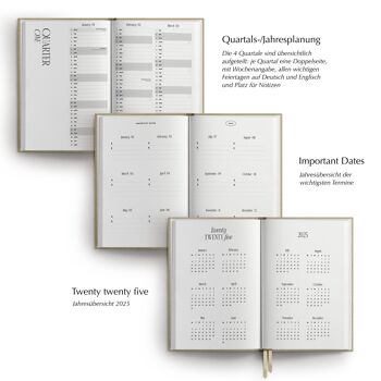 Kalender-Tagebuchplaner 2024, A5, Sable/Or 4