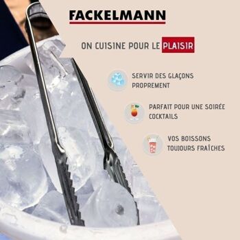 Pince à glaçons inox 15 cm Fackelmann Bar Concept 2