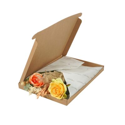 Coffret cadeau - Fleurs séchées et en soie dans une boîte aux lettres - Pastel Dream
