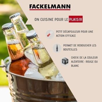 Décapsuleur et rebouche bouteille 2 en 1 Fackelmann Basic 2