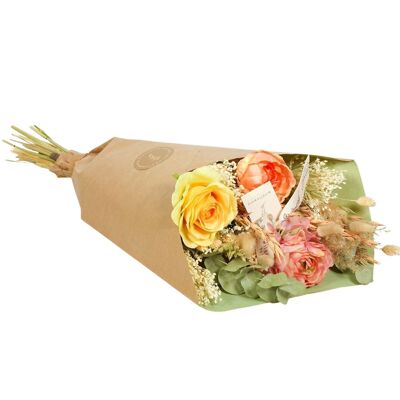 Dried & Silk Flowers Bouquet - Pastel Dream
