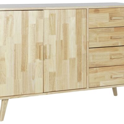 RUBBERWOOD SIDEBOARD 120X30X75 4 BOXES NATURAL MB207655