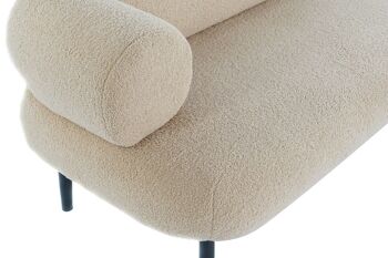 CANAPÉ MÉTAL POLYESTER 127,5X73,5X64 BEIGE MB207720 3