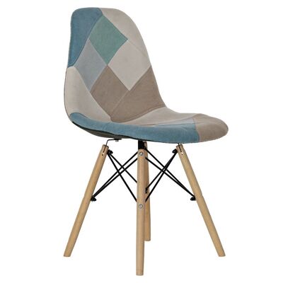 POLYESTER PINE CHAIR 47X49X83 47CM PATCHWORK MB207728