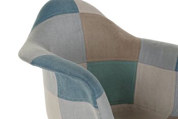 CHAISE METAL POLYESTER 63X61X83 46CM PATCHWORK MB207729 3