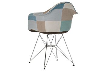 CHAISE METAL POLYESTER 63X61X83 46CM PATCHWORK MB207729 6