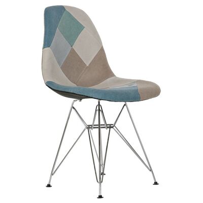 METAL POLYESTER CHAIR 47X49X83 47CM PATCHWORK MB207730