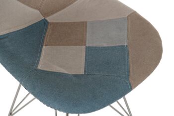 CHAISE METAL POLYESTER 47X49X83 47CM PATCHWORK MB207730 2