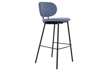 TABOURET METAL POLYESTER 50X46X101 75 BLEU MB207809 1