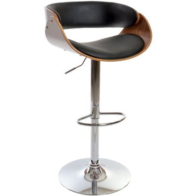 TABOURET PU NOYER 54X53X101,5 REGLABLE CHROME MB208343