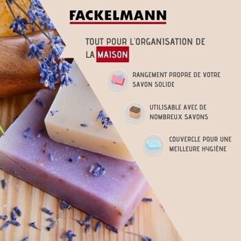 Boîte à savon en bambou avec couvercle Fackelmann Tecno 7