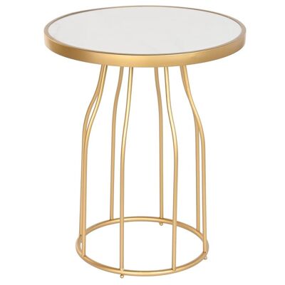 SIDE TABLE METAL SLATE 49X49X60,5 GOLDEN MB206396