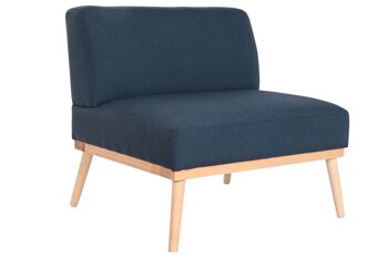 FAUTEUIL POLYESTER PIN 80X66X72 BLEU MARINE MB206472 1