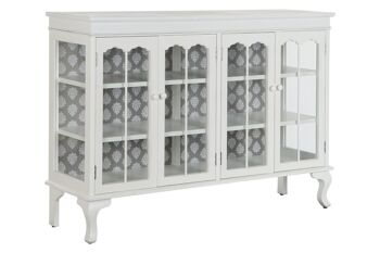 BUFFET VERRE SAPIN 142,5X40,5X101,5 BLANC MB206505 1