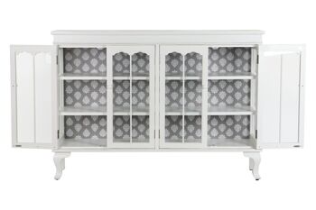 BUFFET VERRE SAPIN 142,5X40,5X101,5 BLANC MB206505 5