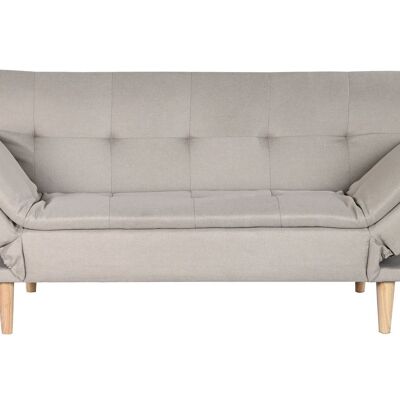 Sofa Cama Poliester Madera 180X85X83 Beige MB207866