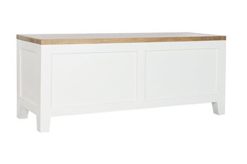 MEUBLE TV MANGUE ACACIA 125X40X50 BLANC MB207445 7