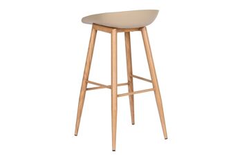 TABOURET MÉTAL PP 42X43X84 BEIGE MB208093 6