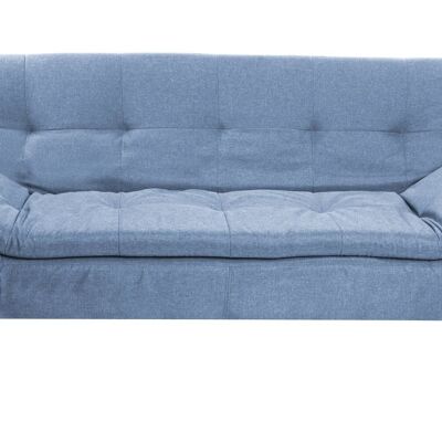 Sofa Cama Poliester Madera 180X85X83 Azul Celeste MB207867