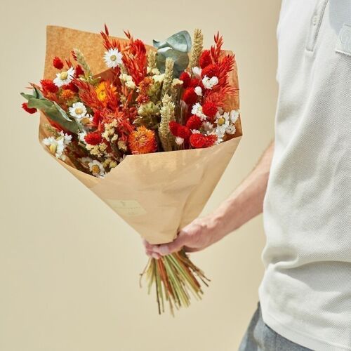 Spring bouquet -Dried Flowers - Classic Bouquet - Orange