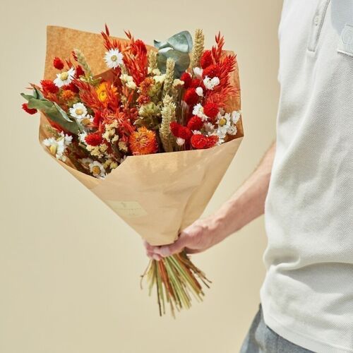 Dried Flowers - Classic Bouquet - Orange