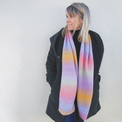 Nadège scarf - Gradient colors in wool