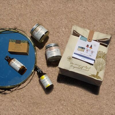 Organic Summer Essentials Box - Oil / Body Lotion / Soap / Scrub