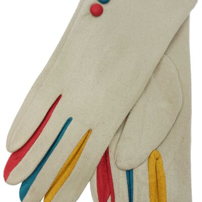 Multicolor glove with tactile finger YN0329