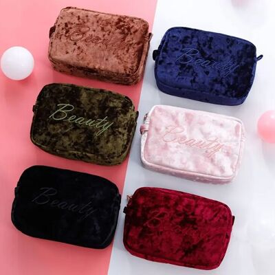 Velvet Toiletry Bag | makeup bag | 21x7x14CM