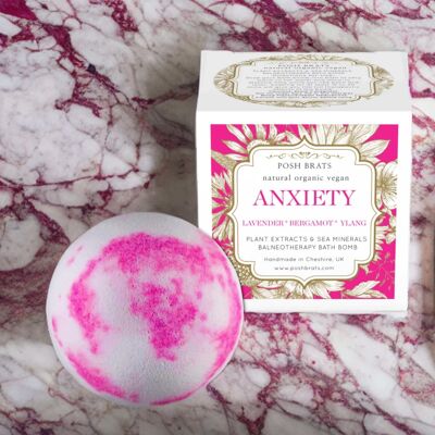 Anxiety Plant Extract + Sea Minerals Aromatherapy Bath Bomb VEGAN