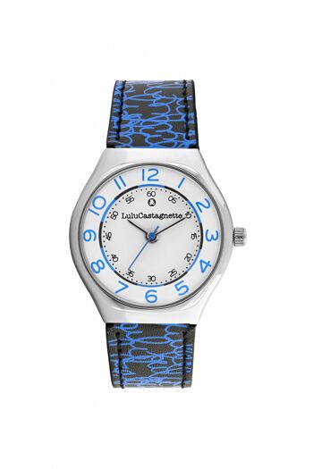 38939 - Montre fille analogique Lulu Castagnette - Bracelet cuir - Mini Star