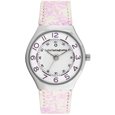 38941 - Montre fille analogique Lulu Castagnette - Bracelet cuir - Mini Star