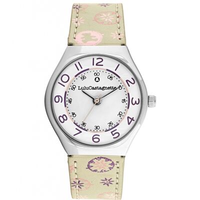 38942 - Lulu Castagnette analogue girl's watch - Leather strap - Mini Star