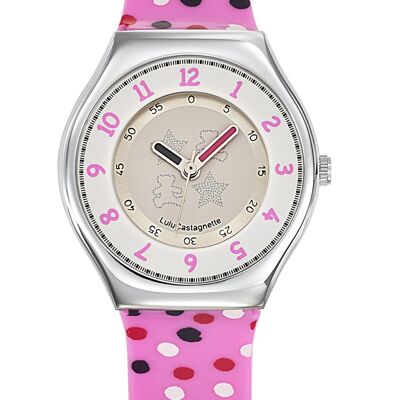 38707 - Lulu Castagnette analogue girl's watch - Plastic strap - Mini Star
