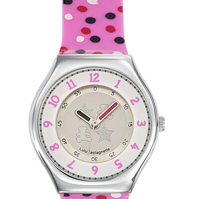 38707 - Lulu Castagnette analogue girl's watch - Plastic strap - Mini Star