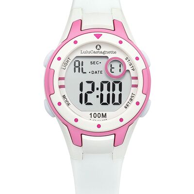 38822 - Girl's digital watch Lulu Castagnette - Silicone strap - Summer