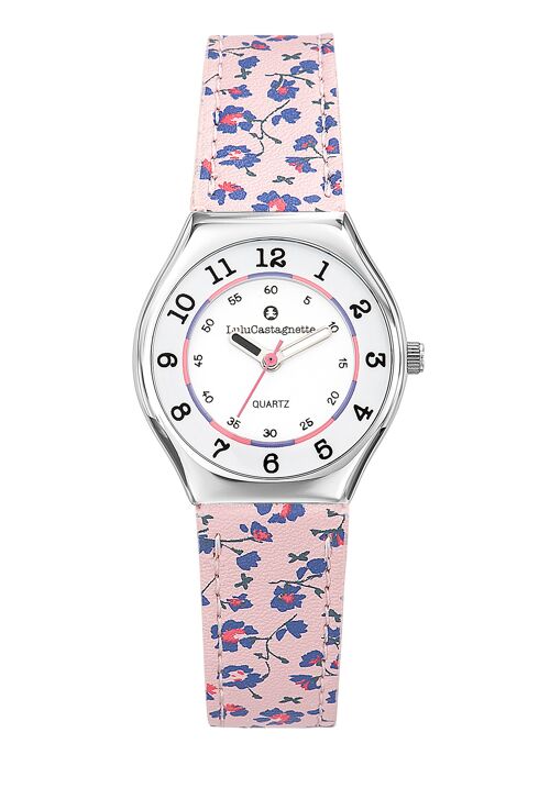 38827 - Montre fille analogique Lulu Castagnette - Bracelet cuir - Mini Star