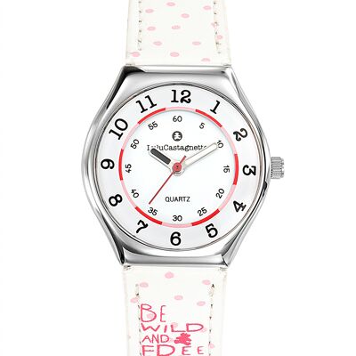 38851 - Lulu Castagnette analogue girl's watch - Leather strap - Mini Star