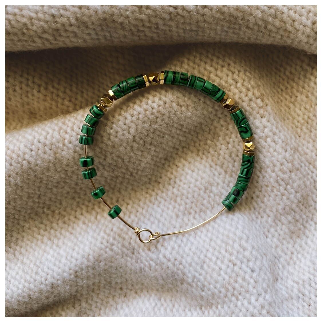 Bracciale rigido SUNRISE Oro Malachite