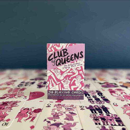 Club of Queens playing cards for adults with queer characters