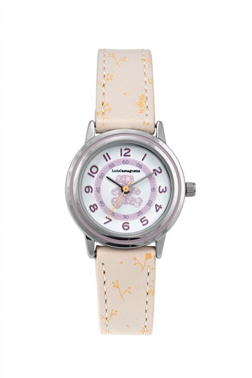 38902 - Montre fille analogique Lulu Castagnette - Bracelet cuir - Douceur