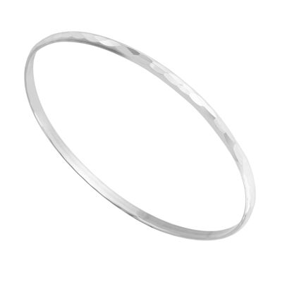 Pretty Hammered 925 Silver Bangle